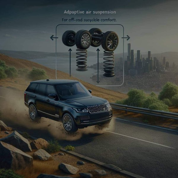 Quels sont les avantages de la suspension pneumatique adaptative dans le Range Rover pour le confort tout-terrain?